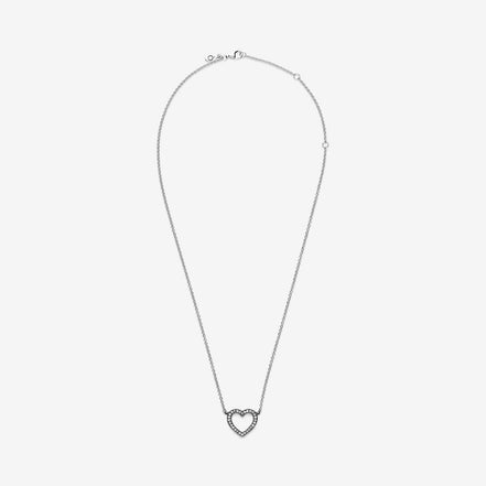 Pandora Timeless Sparkling Open Heart Necklace 45 cm