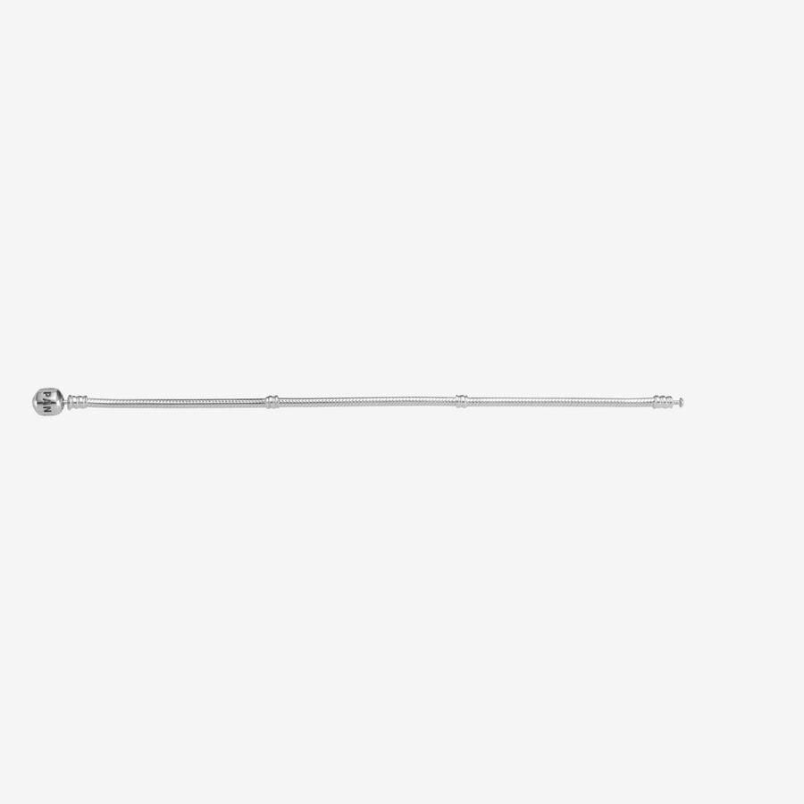 Pandora Moments Iconic Barrel Clasp Snake Chain Bracelet Size18
