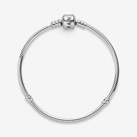 Pandora Moments Iconic Barrel Clasp Snake Chain Bracelet Size18