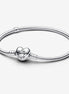 Pandora Moments Heart Clasp Snake Chain Bracelet Size 17