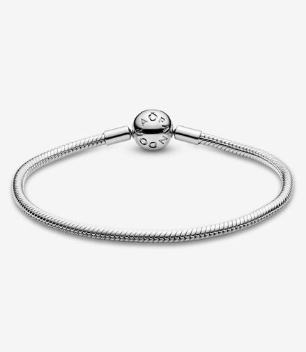 Pandora Moments Round Clasp Snake Chain Bracelet 17