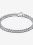 Pandora Timeless Silver Pavé Cuban Chain Bracelet Size 16