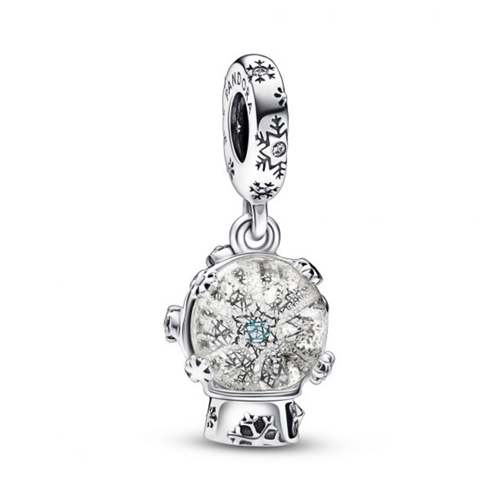 Pandora Moments Snowflake Snowglobe Dangle Charm