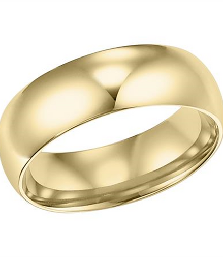 Men's 14K Yellow Gold Wedding Band Size 9