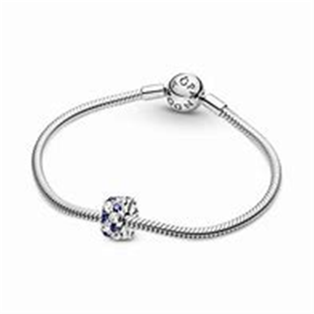 Pandora Moments Clear & Blue Sparkling Clip Charm