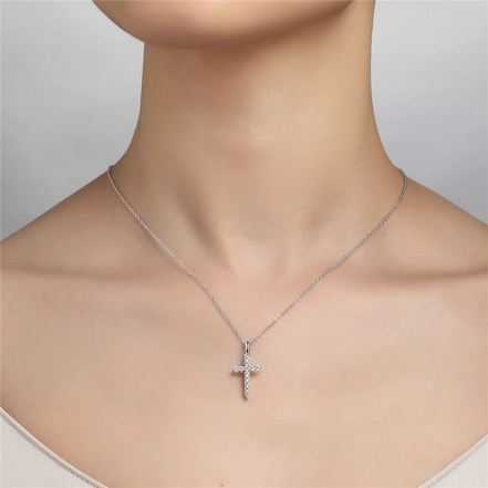 Lafonn 0.36 CTW Simulated Diamond Cross Pendant Necklace