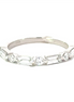 14K White Gold.16Ct Round.39Ct Baguette Diamond Band