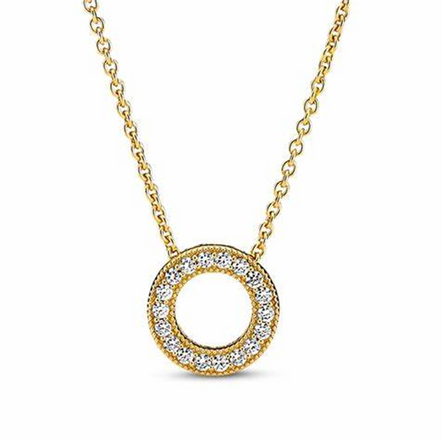Pandora Signature Logo Pavé Circle Collier Necklace