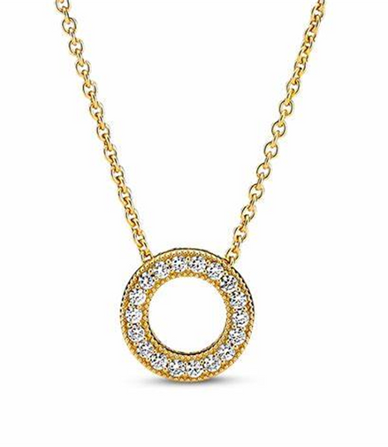 Pandora Signature Logo Pavé Circle Collier Necklace