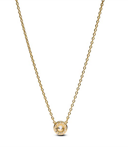 Pandora Timeless Round Pavé Halo Pendant Necklace