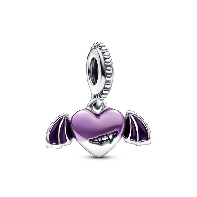 Pandora Moments Vampire Winged Heart Dangle Charm