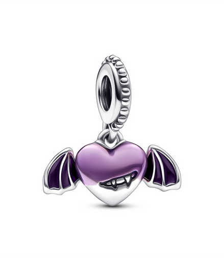 Pandora Moments Vampire Winged Heart Dangle Charm