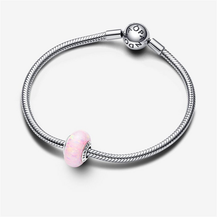 Pandora Moments Opalescent Pink Murano Charm