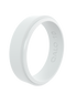 QALO Ladies Narrow Polished Step Edge Silicone Ring