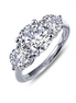Lafonn 2.99 CTW Simulated Diamond Classic Three-Stone Engagement Ring Size 7