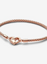 Pandora Moments Iconic Heart Clasp Studded Chain Bracelet Size 17