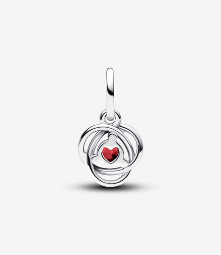Pandora Moments July True Red Eternity Circle Dangle Charm