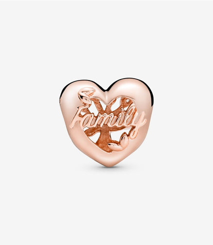 Pandora Moments Rose Openwork Family Tree Heart Charm