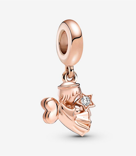 Pandora Moments Heart Winged Angel Dangle Charm