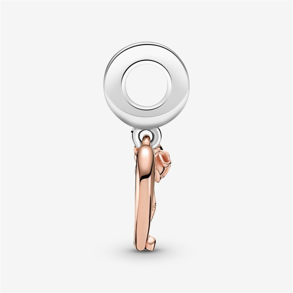 Pandora Moments Heart & Rose Flower Dangle Charm