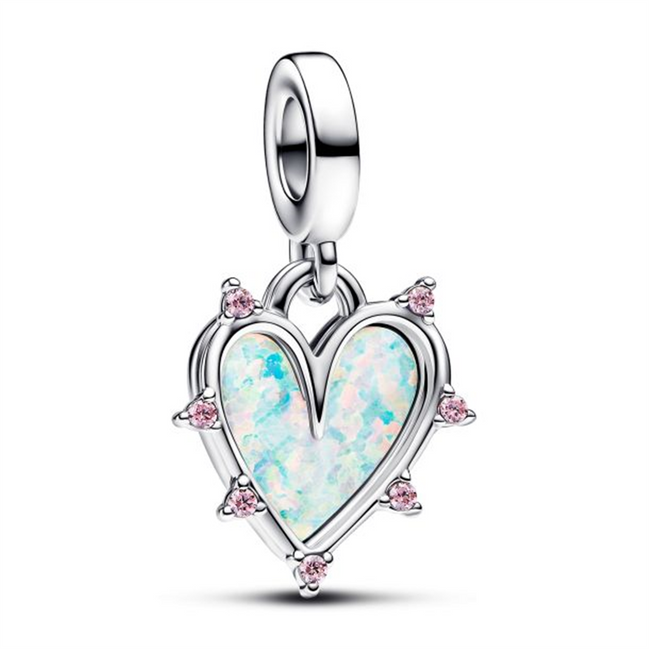 Pandora Moments Friendship Opalescent Double Dangle Charm