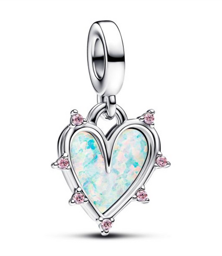 Pandora Moments Friendship Opalescent Double Dangle Charm
