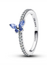 Pandora Sparkling Blue Butterfly Ring Size 6