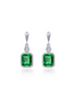 Lafonn 1.82 CTW Simulated Diamond and Emerald May Birthstone Dangle Earrings