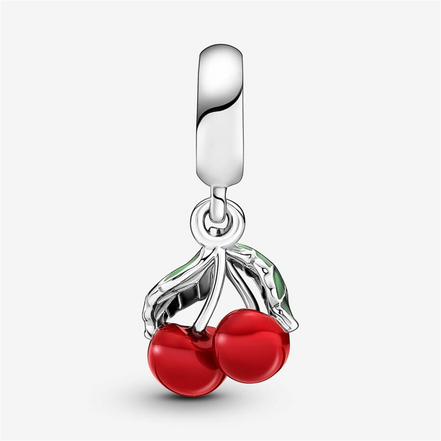 Pandora Moments Asymmetrical Cherry Fruit Dangle Charm