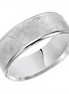Frederick Goldman 14K White Gold Comfort Fit Crystaline Finish Wedding Band Size 10