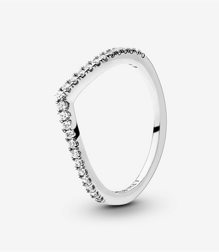 Pandora Timeless Shimmering Wishbone Ring Size 3.75