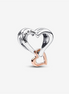 Pandora Moments Two-Tone Family Openwork Infinity Heart Charm