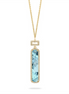 Sky Blue Diamond And Topaz Drop Pendant Necklace