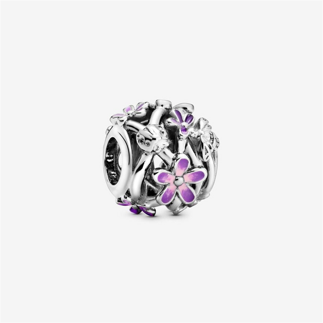 Pandora Moments Openwork Purple Daisy Charm
