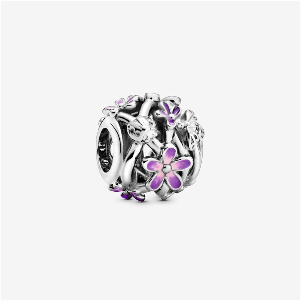 Pandora Moments Openwork Purple Daisy Charm