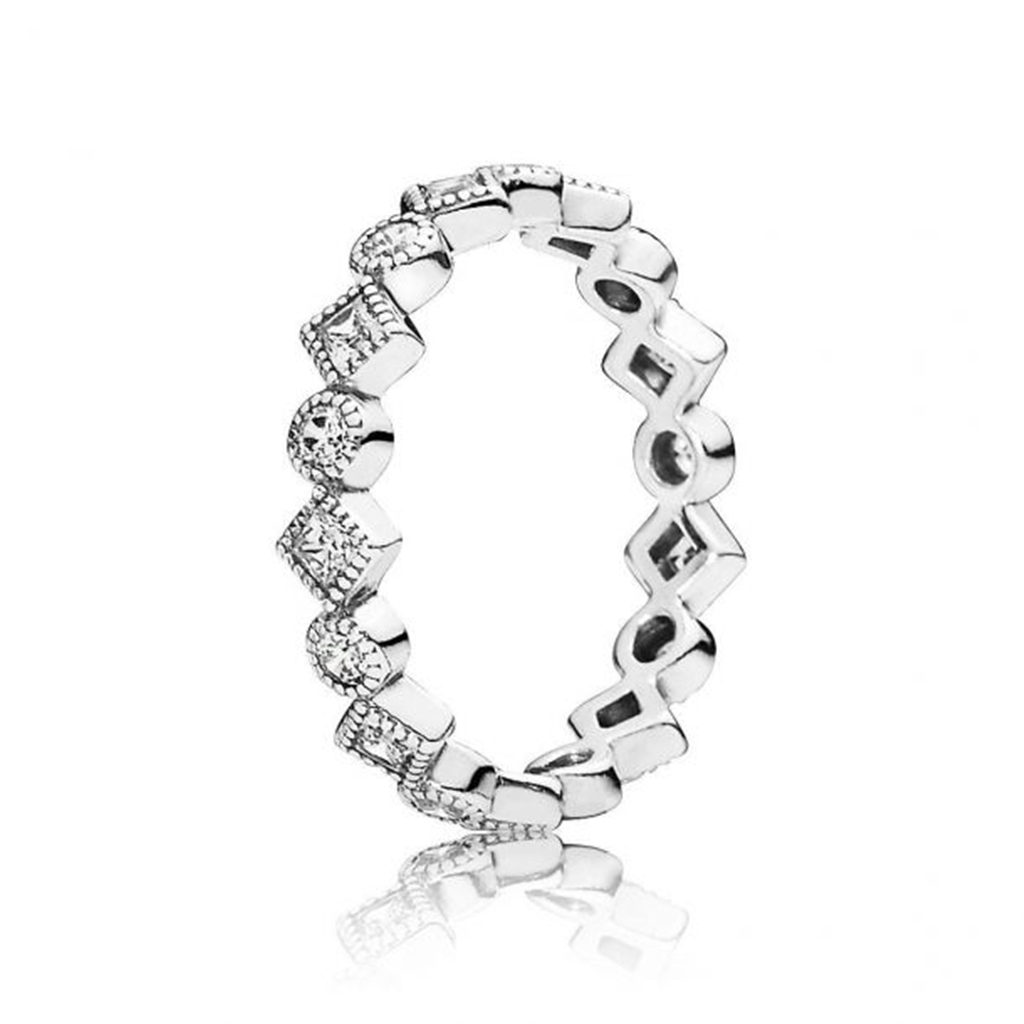 Pandora Timeless Alluring Brilliant Princess Ring Size 7.5