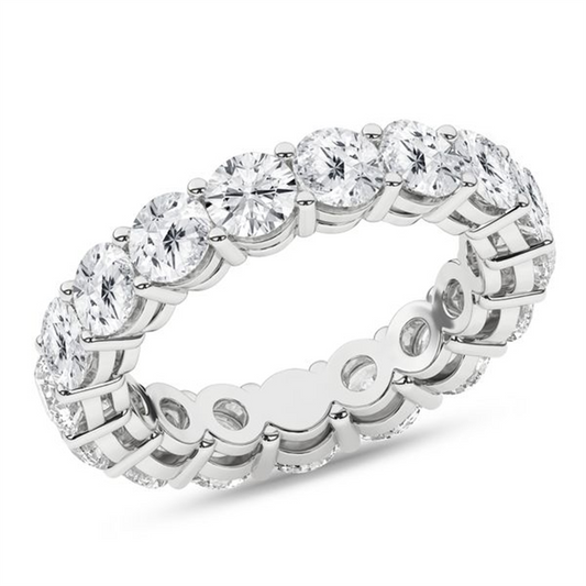 Revelation 14K White Gold 5.61 CTW Round Cut Lab Grown Wedding Band