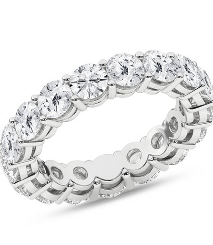 Revelation 14K White Gold 5.61 CTW Round Cut Lab Grown Wedding Band