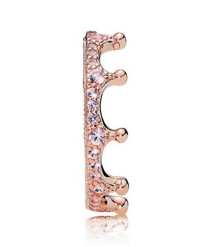 Pandora Moments Pink Enchanted Crown Ring Size 6