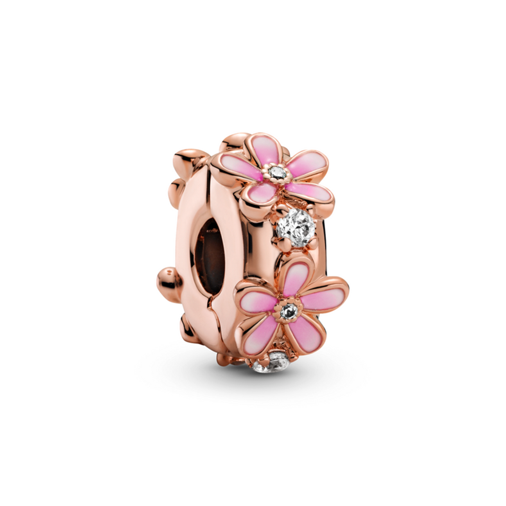 Pandora Moments Pink Daisy Spacer Clip Charm