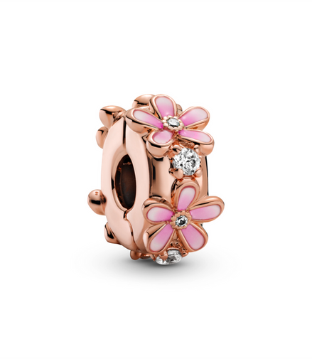 Pandora Moments Pink Daisy Spacer Clip Charm