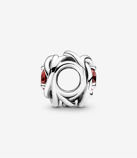 Pandora Moments July True Red Eternity Circle Charm