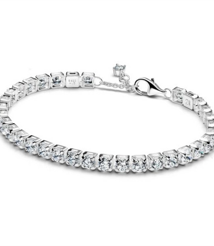 Pandora Sparkling Bold Tennis Bracelet Size 16