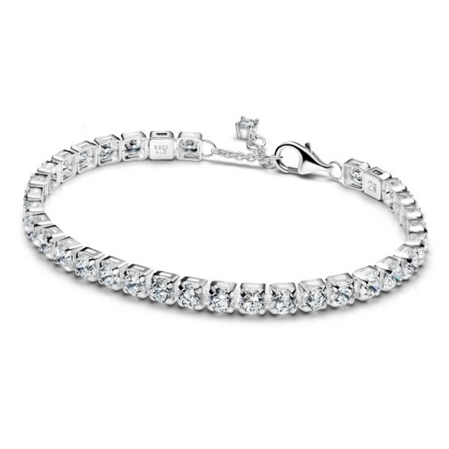 Pandora Sparkling Bold Tennis Bracelet Size 18