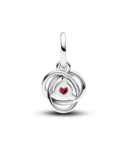 Pandora Moments January Red Eternity Circle Dangle Charm