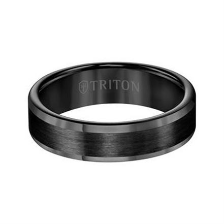 Roll Edge Satin Finish Classic Wedding Band Size 11.5