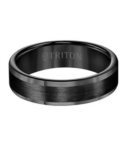 Roll Edge Satin Finish Classic Wedding Band Size 11.5