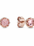 Pandora Moments Pink Sparkling Crown Stud Earrings