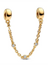 Pandora Moments Gold Plated Triple Clear Stone Safety Chain