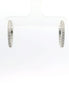 14K White Gold Diamond Huggie Hoop Earrings